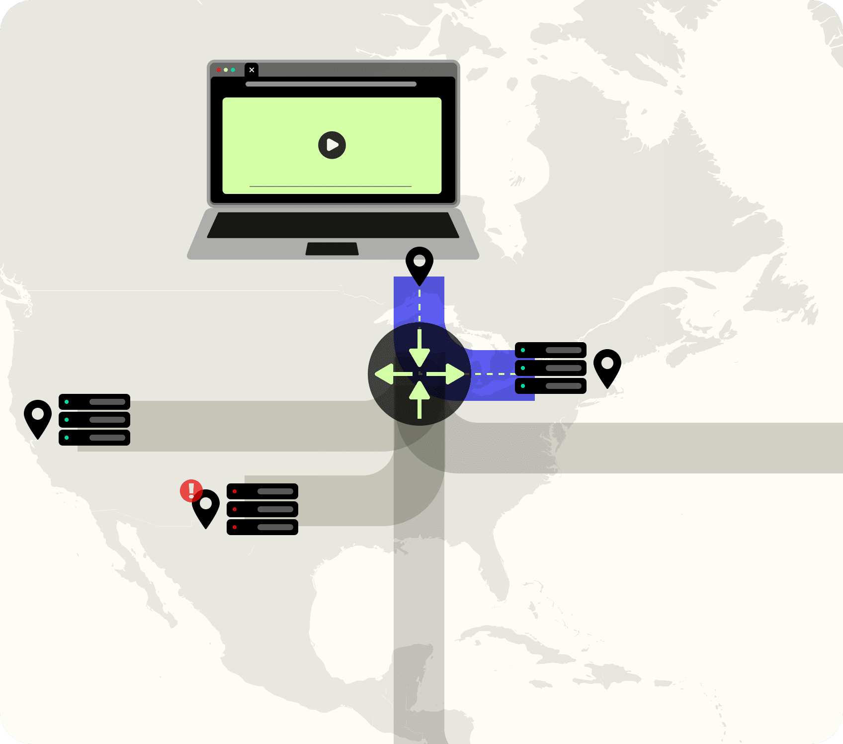 Edge routing graphic