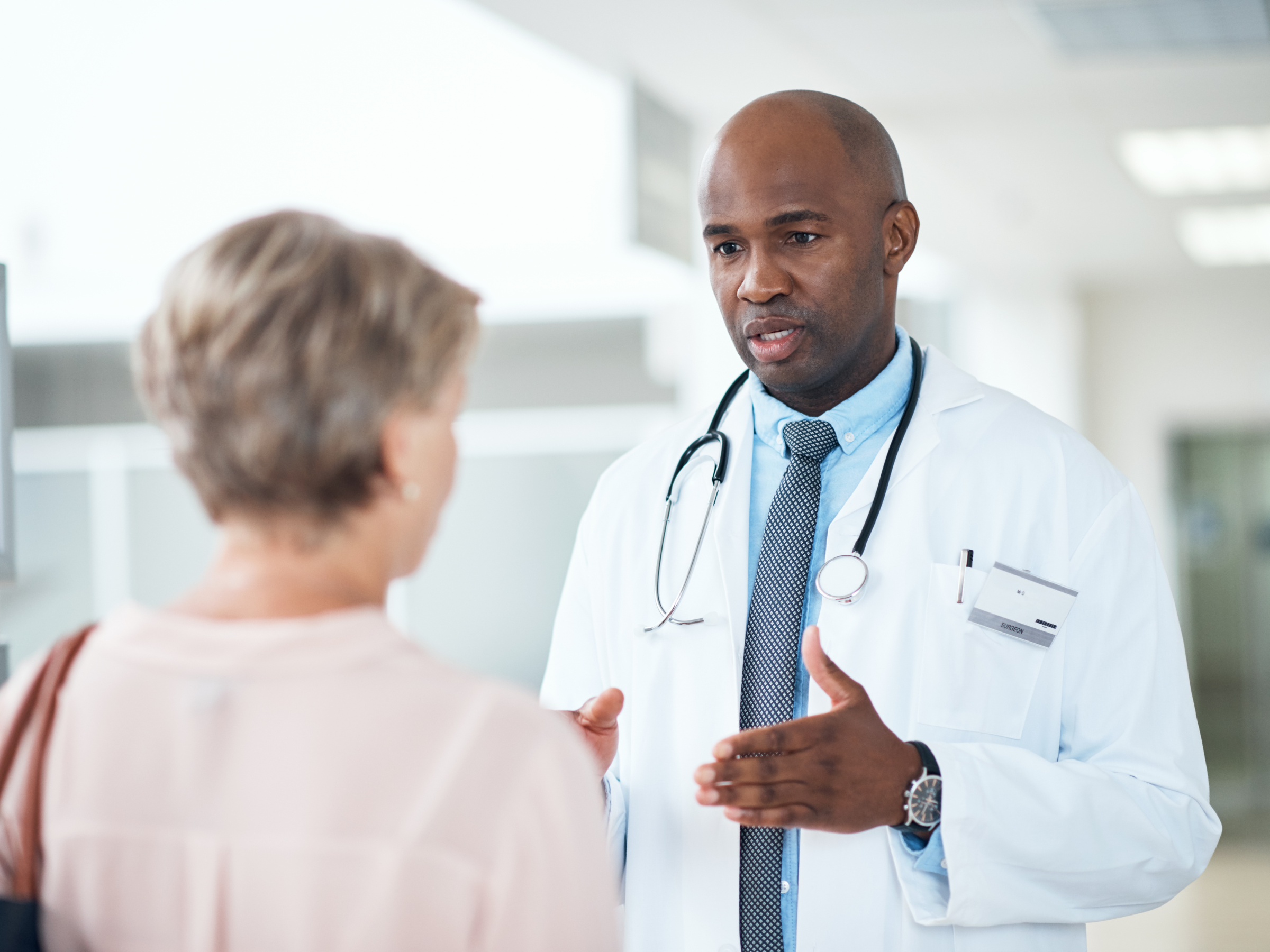 Doctor seeing patient